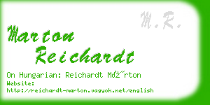 marton reichardt business card